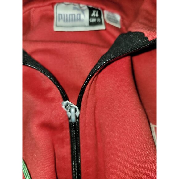 Puma Track Jacket Size XL Red & Black Full Zip Vintage - Picture 3 of 8